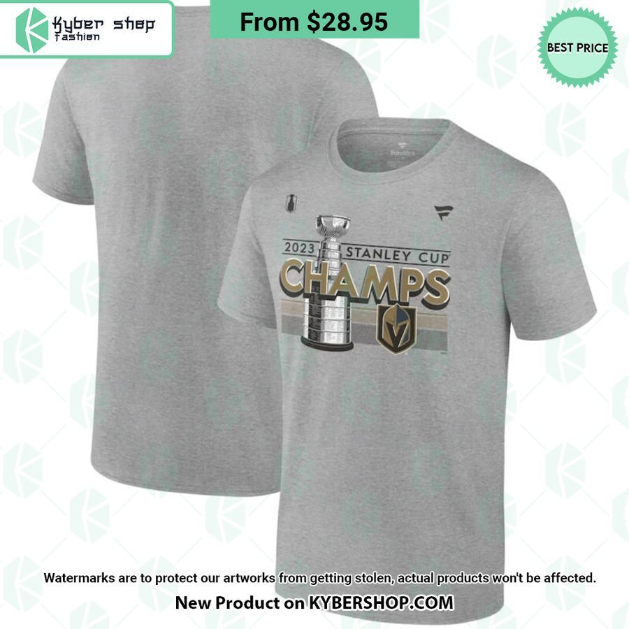 Vegas Golden Knights 2023 Stanley Cup Champions Gray T Shirt