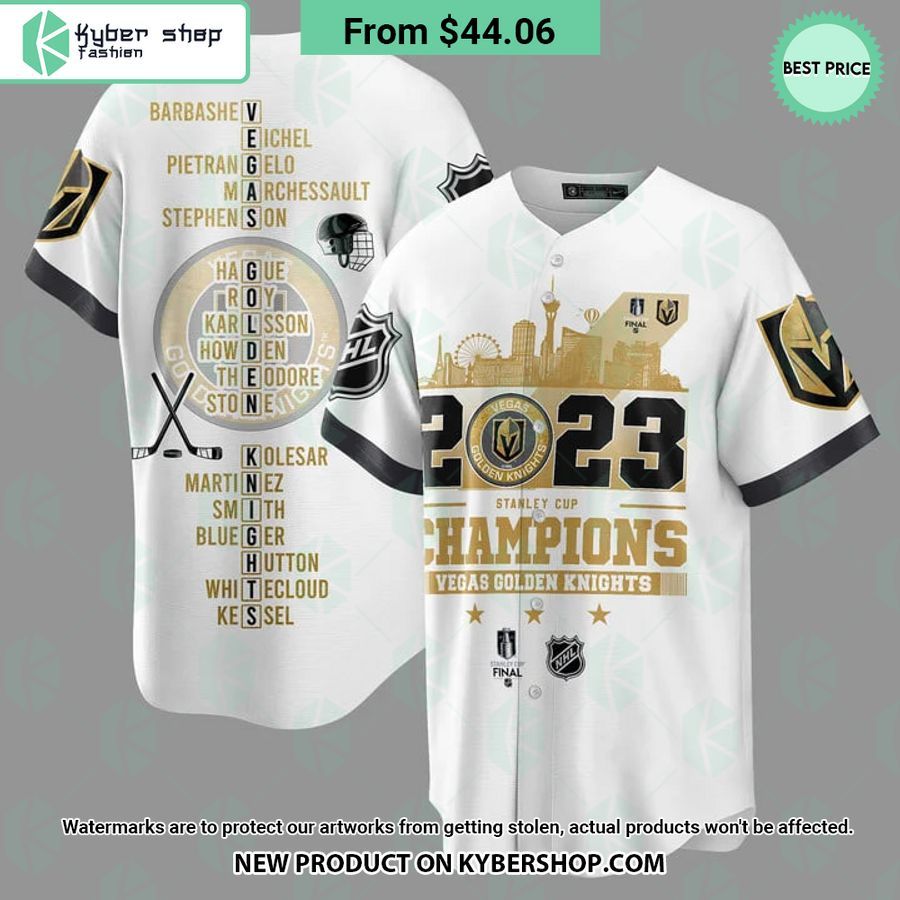 Vegas Golden Knights 2023 Stanley Cup Champions Players Name Baseball Jersey
