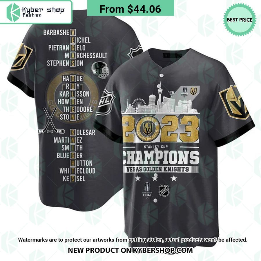 Vegas Golden Knights 2023 Stanley Cup Champions Players Name Baseball Jersey