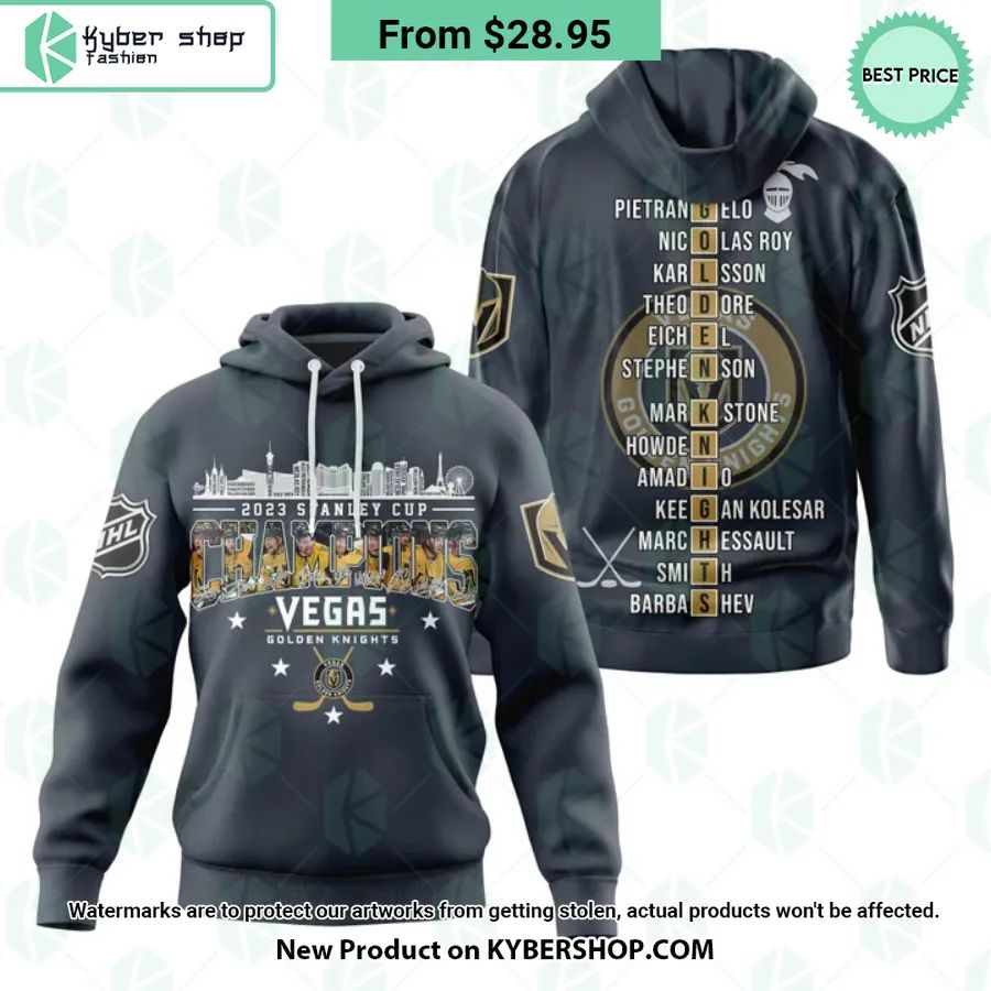 Vegas Golden Knights 2023 Stanley Cup Champions Players Name Hoodie