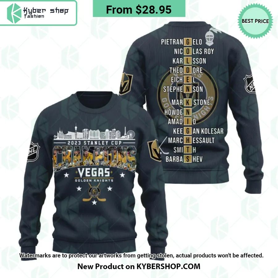 Vegas Golden Knights 2023 Stanley Cup Champions Players Name Hoodie