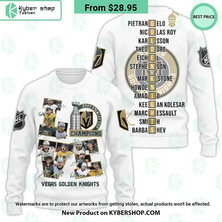 Vegas Golden Knights 2023 Stanley Cup Champions Players Signature Hoodie