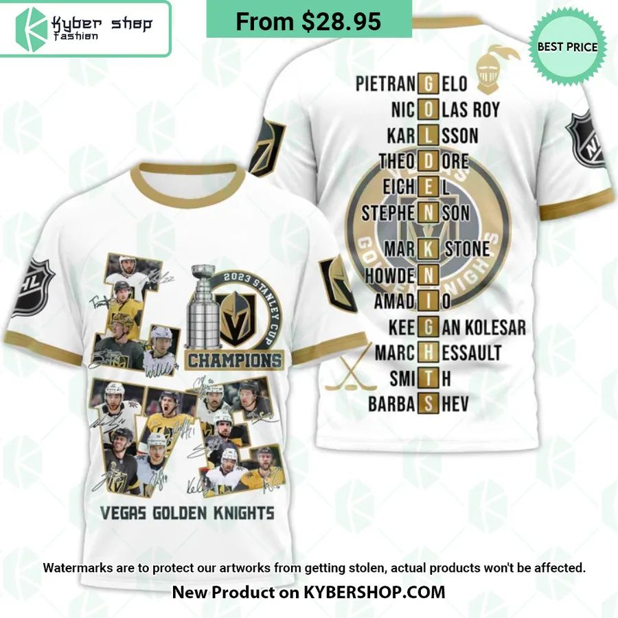 Vegas Golden Knights 2023 Stanley Cup Champions Players Signature Hoodie