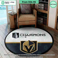 Vegas Golden Knights 2023 Stanley Cup Champions Round Rug
