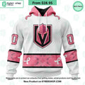 Vegas Golden Knights In October We Wear Pink Breast Cancer Hoodie