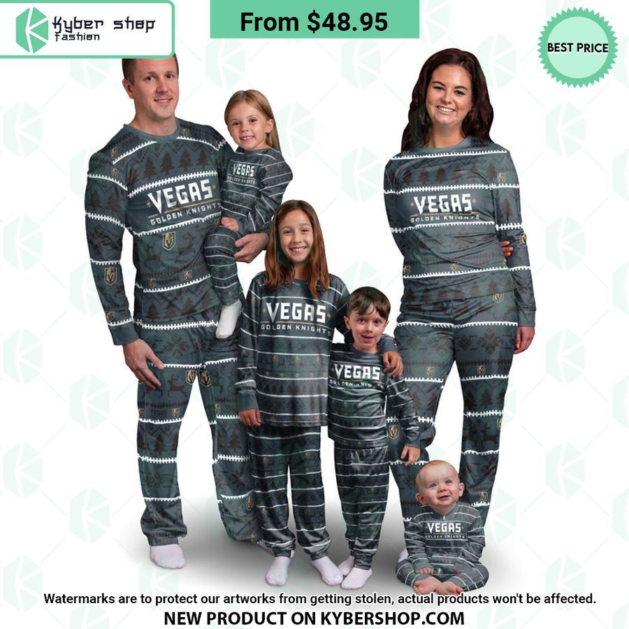 Vegas Golden Knights NHL Family Holiday Pajamas Set