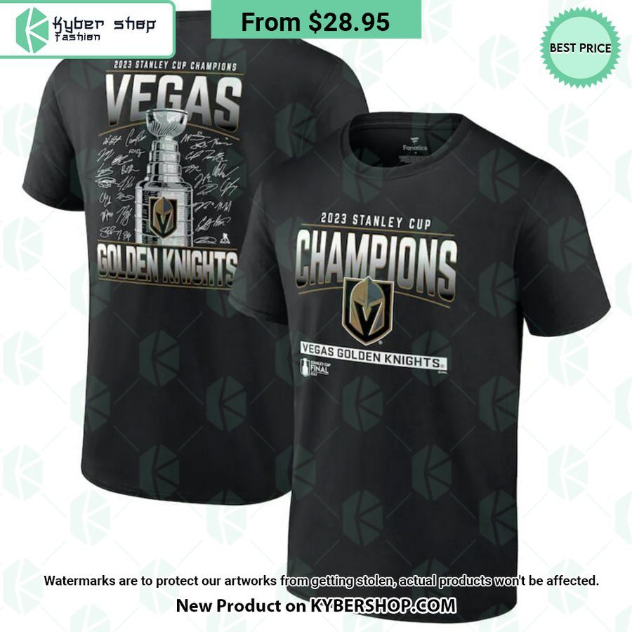 Vegas Golden Knights Signature Stanley Cup Champions T Shirt