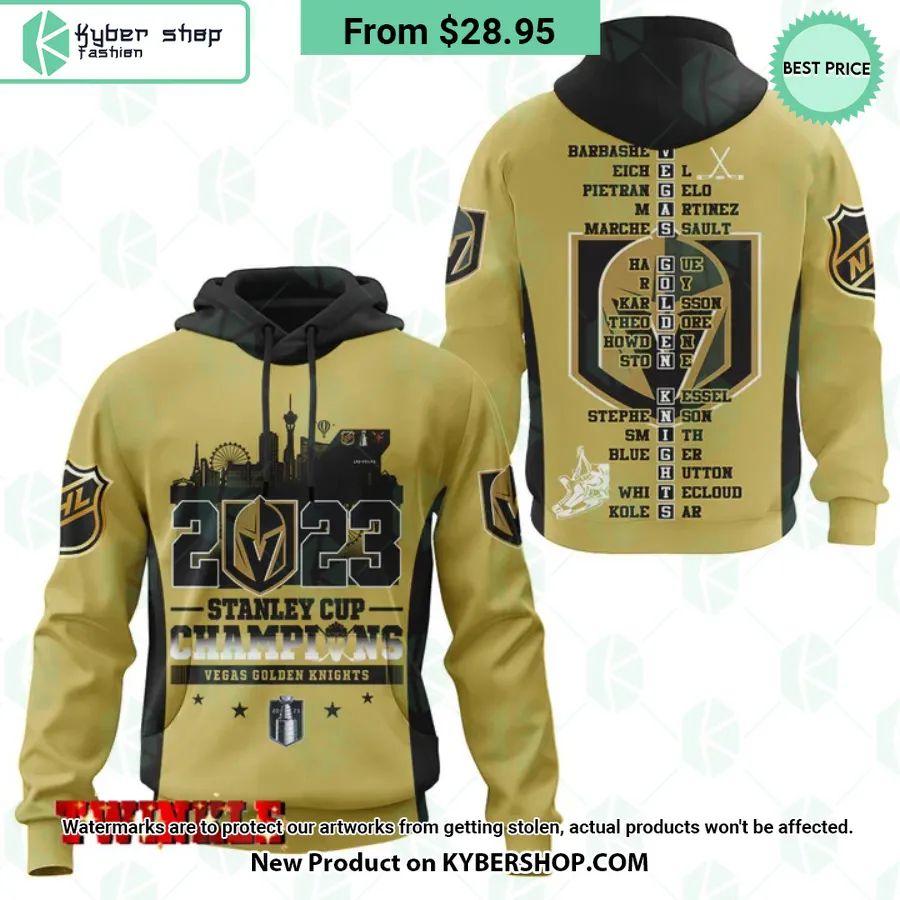 Vegas Golden Knights Stanley Cup Champions 2023 Players Name Hoodie
