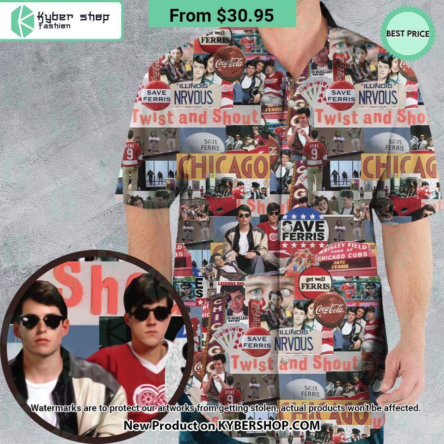 Vintage Aesthetic Ferris Bueller’s Day Off Hawaiian Shirt