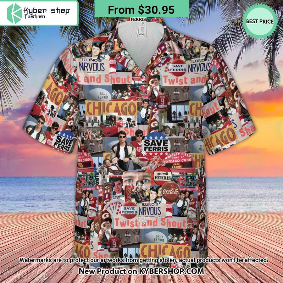 Vintage Aesthetic Ferris Bueller’s Day Off Hawaiian Shirt
