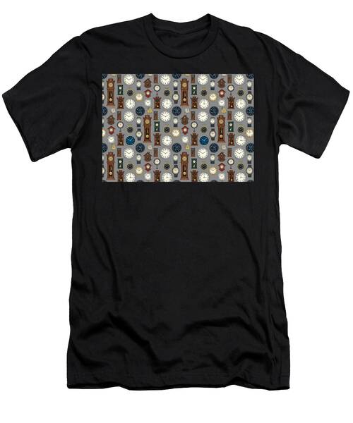 Vintage Clock Collection Pattern T-Shirt