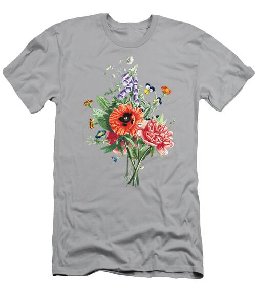 Vintage Old Floral Clip Art. T-Shirt