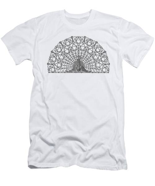 Vintage Wrought Iron Peacock Ornament Household Decor T-Shirt