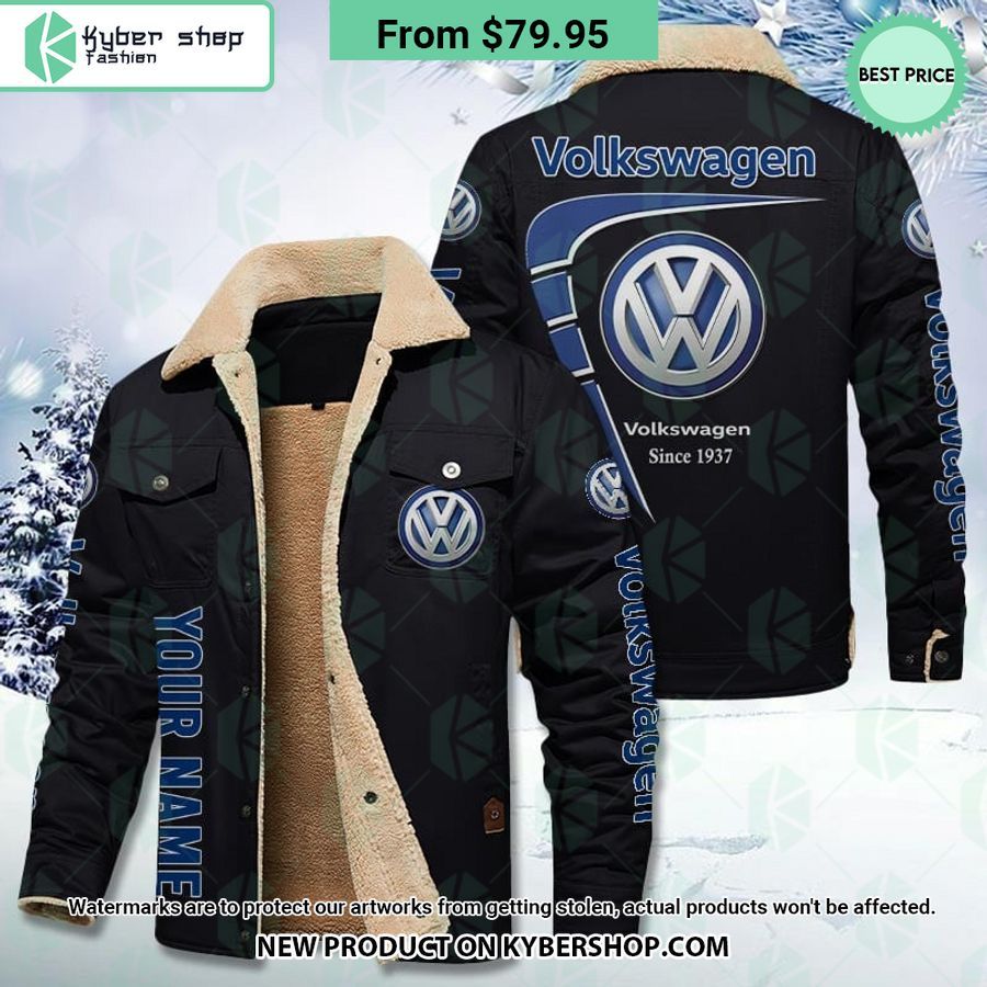 Volkswagen Fleece Leather Jacket