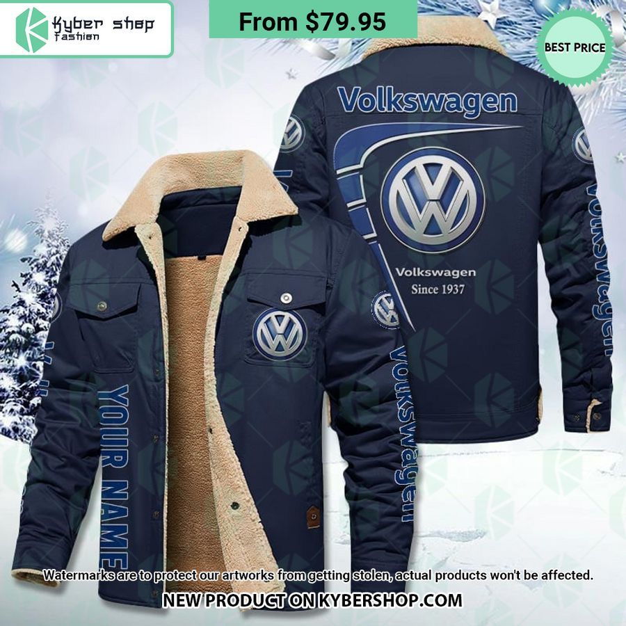 Volkswagen Fleece Leather Jacket