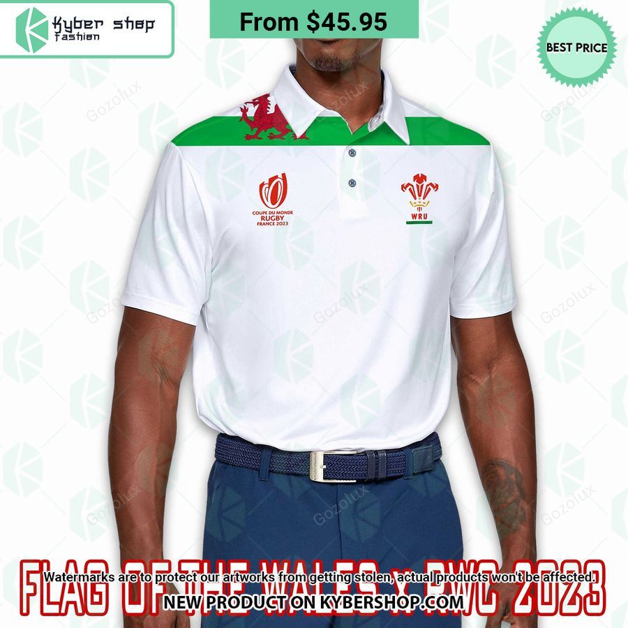 Wales Flag Rugby World Cup Polo Shirt