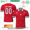 Wales Rugby Home Jersey Rugby World Cup 2023 CUSTOM Polo Shirt