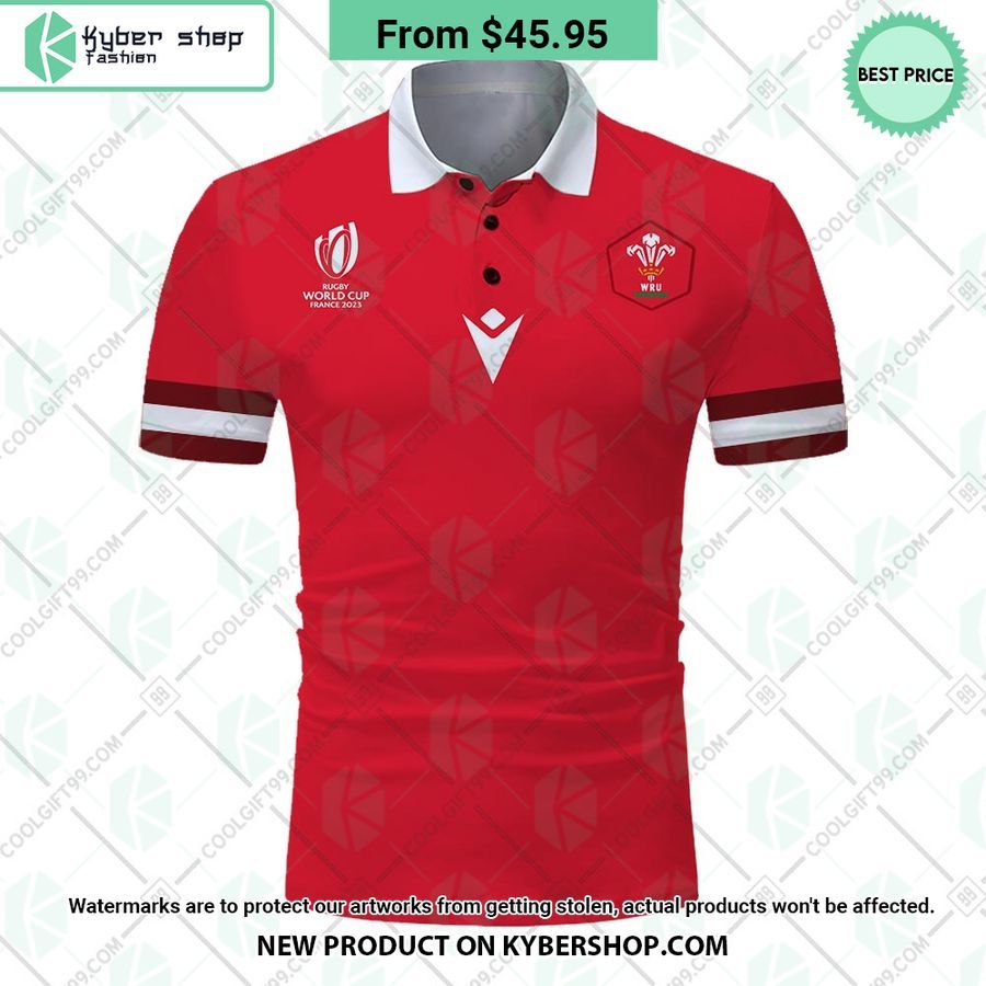 Wales Rugby Home Jersey Rugby World Cup 2023 CUSTOM Polo Shirt