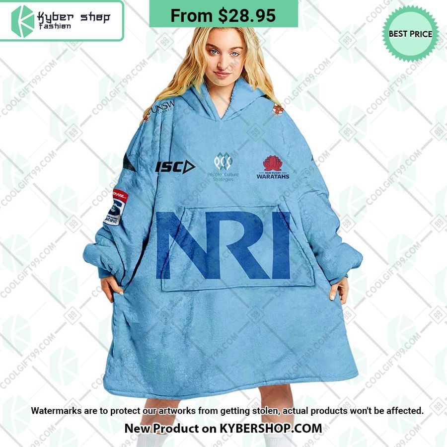 Waratahs Super Rugby Pacific Home Jersey CUSTOM Hoodie Blanket