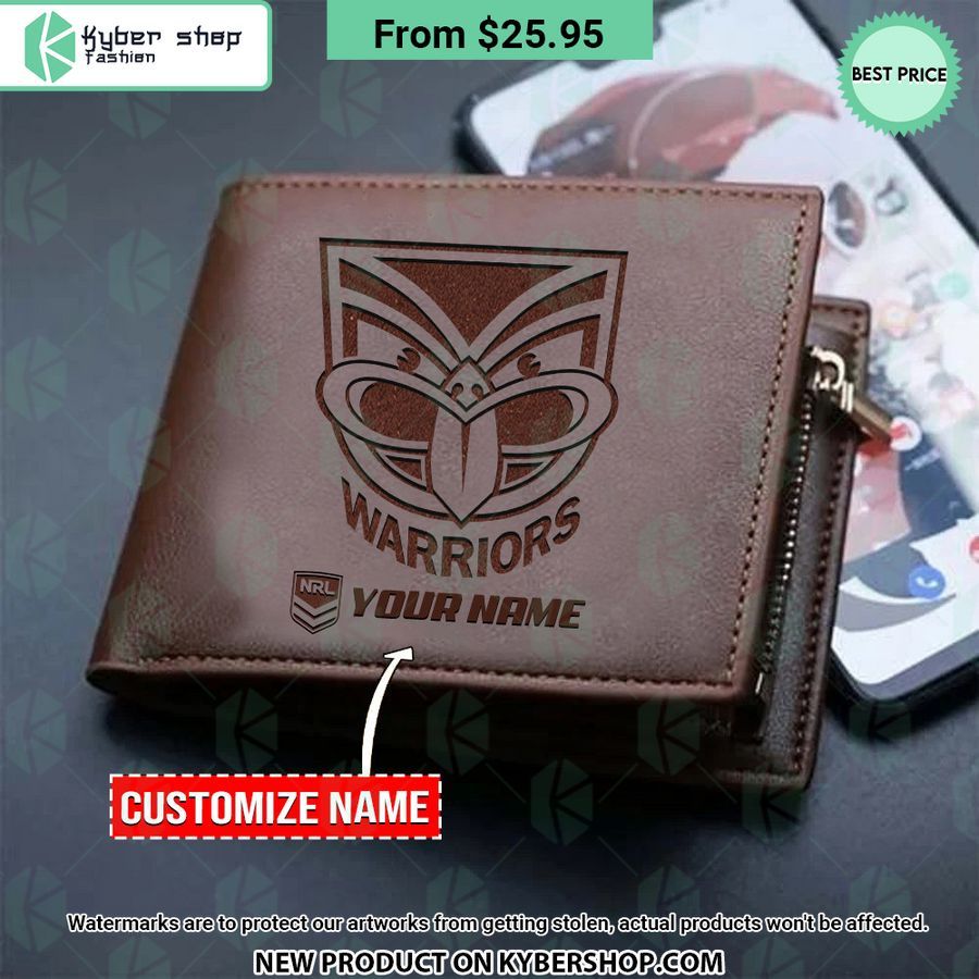 Warriors NRL Leather Wallet