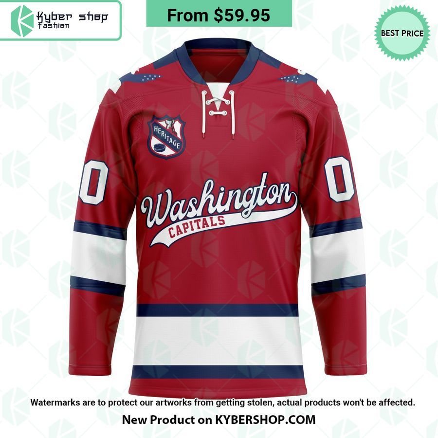 Washington Capitals Heritage Concepts team logo Hockey Jersey