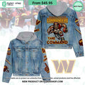 Washington Commanders Hooded Denim Jacket