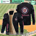 Washington Nationals MLB Fleece Leather Jacket