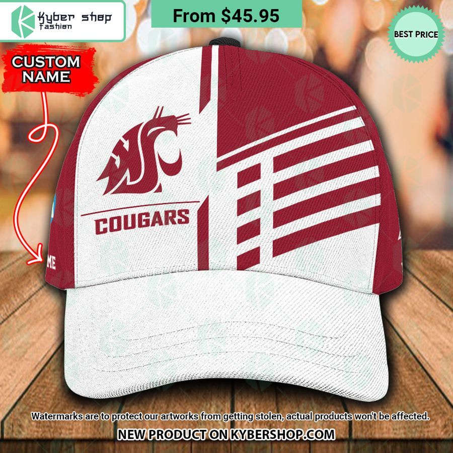 Washington State Cougars CUSTOM Polo Shirt, Cap