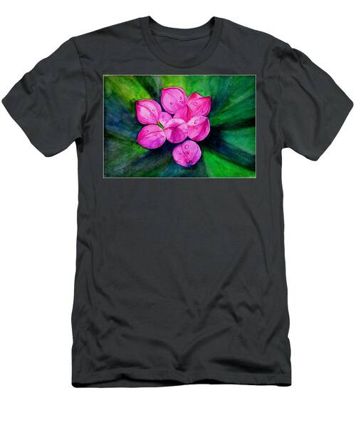 Water Droplets On Lily Buds T-Shirt