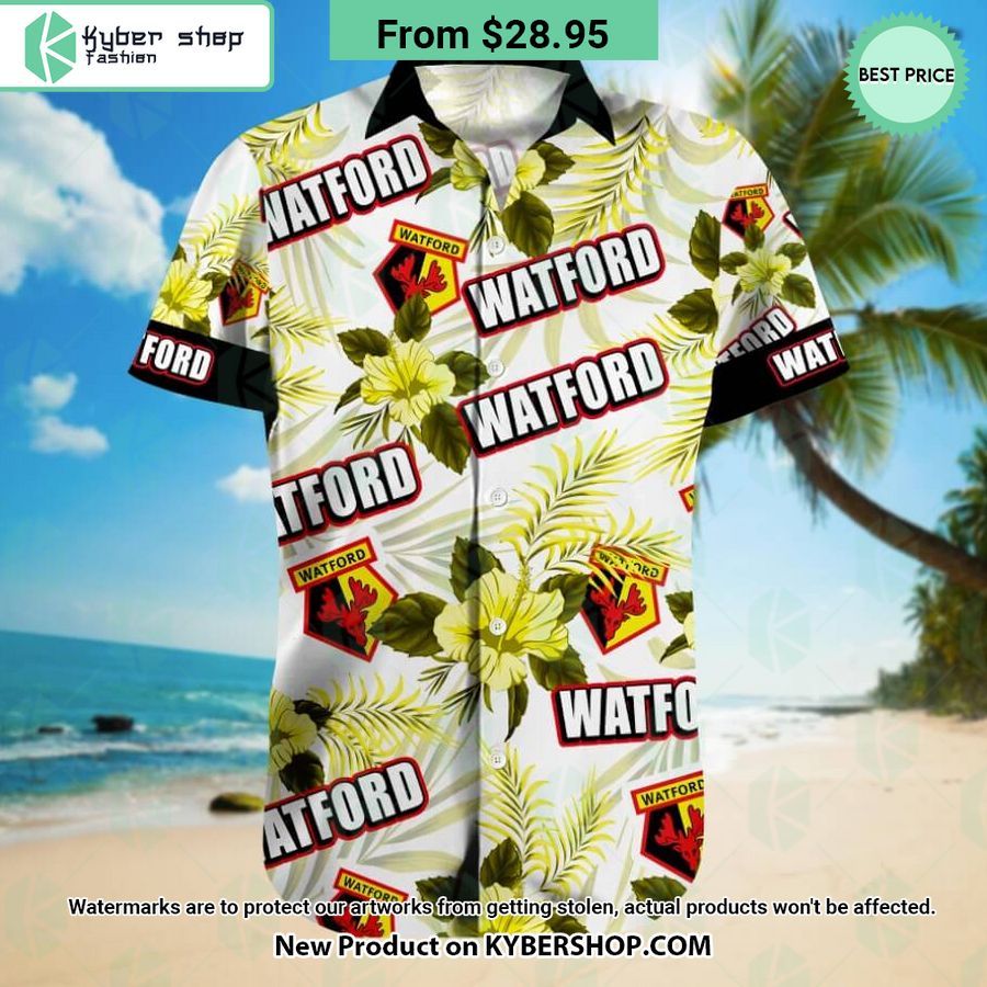 Watford FC Floral Hawaiian Shirt and Shorts