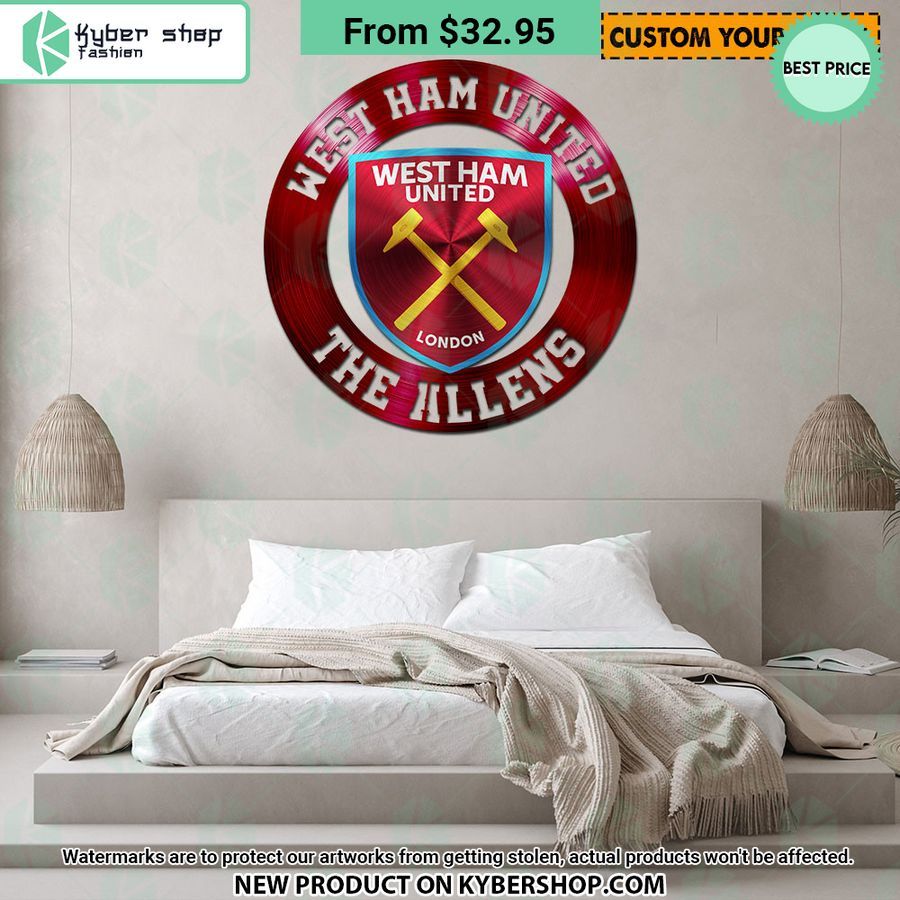 West Ham United CUSTOM Metal Sign