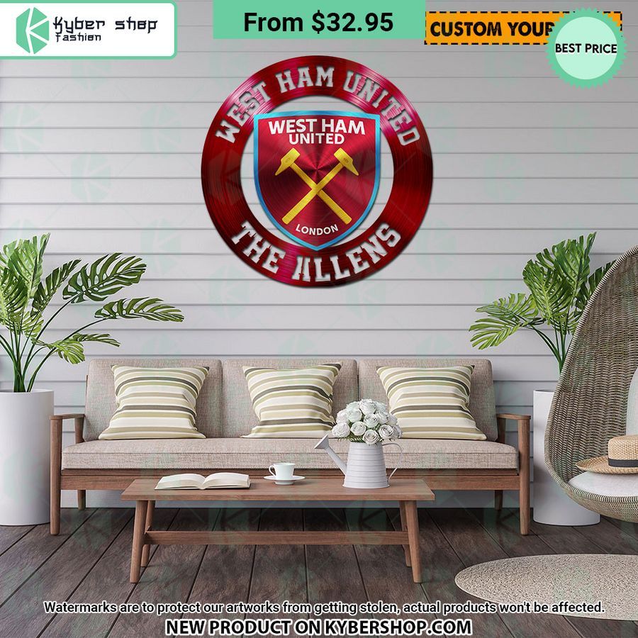 West Ham United CUSTOM Metal Sign