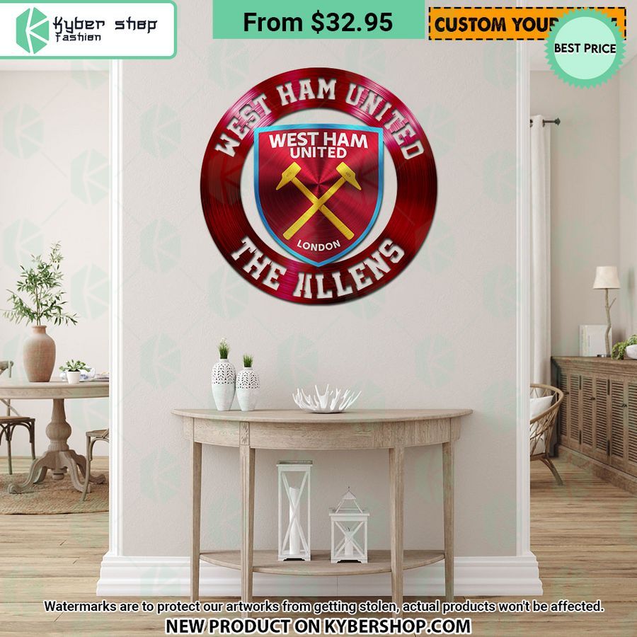 West Ham United CUSTOM Metal Sign