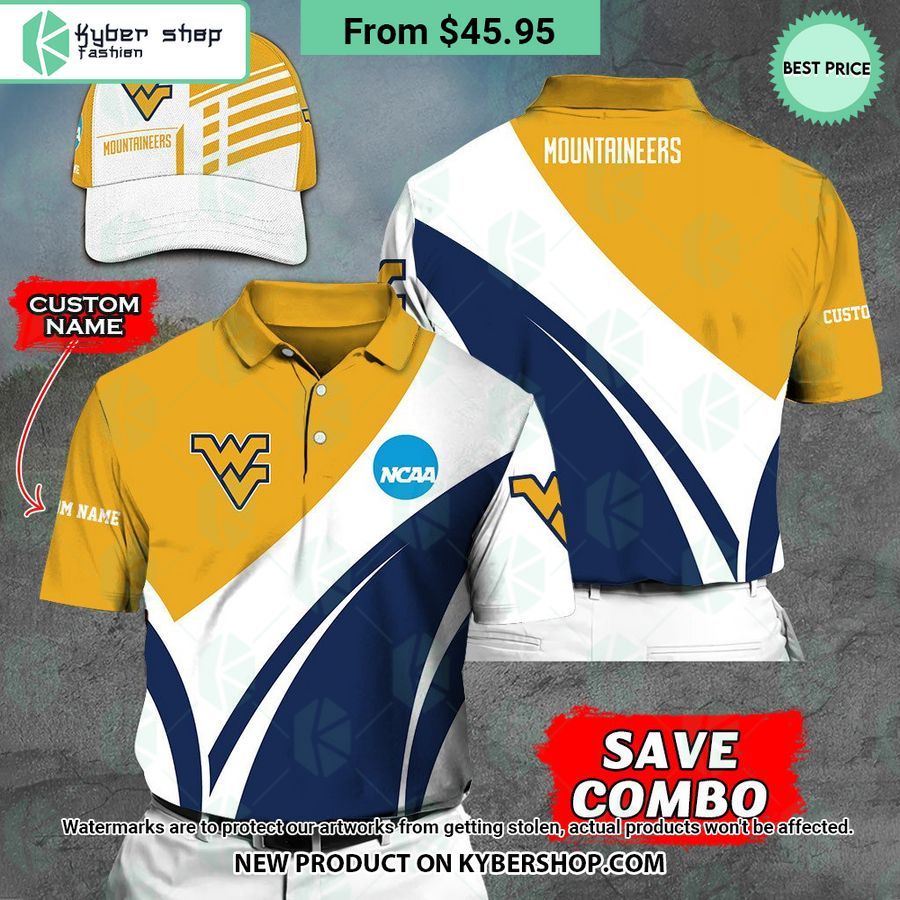 West Virginia Mountaineers CUSTOM Polo Shirt, Cap