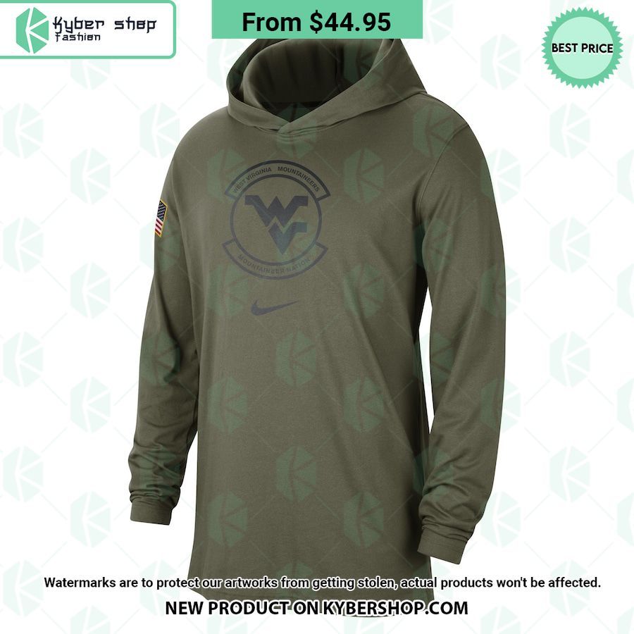West Virginia Mountaineers Military Salute to Service Veteran Hoodie