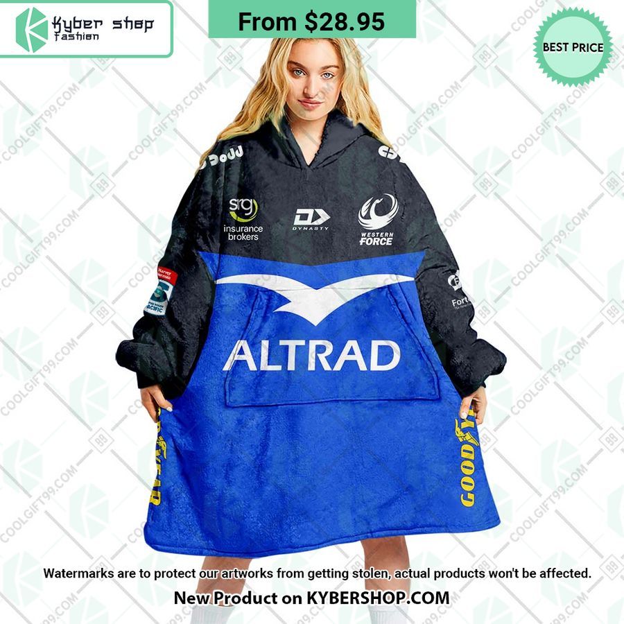 Western Force Super Rugby Pacific Home Jersey CUSTOM Hoodie Blanket