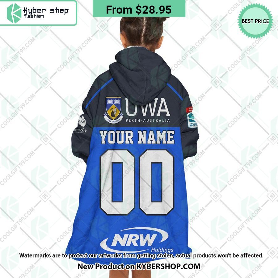 Western Force Super Rugby Pacific Home Jersey CUSTOM Hoodie Blanket