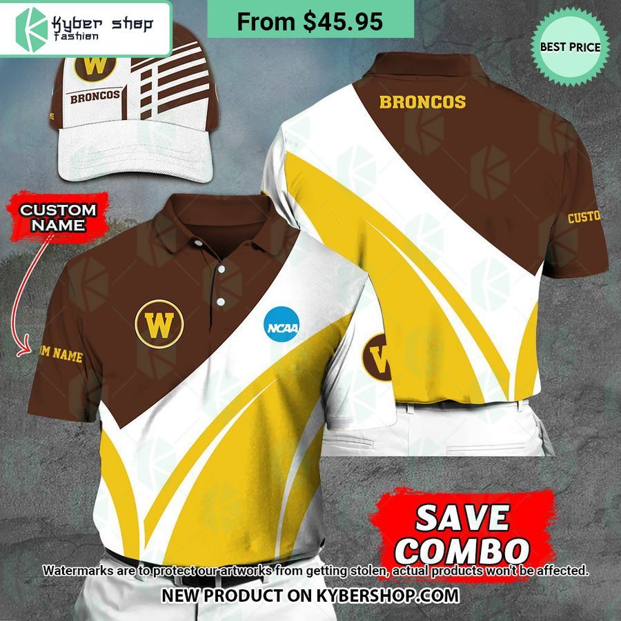 Western Michigan Broncos CUSTOM Polo Shirt, Cap