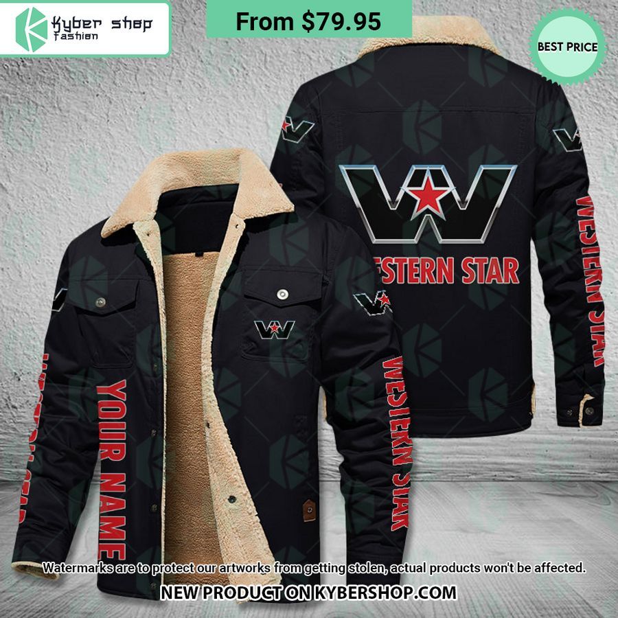 Western Star CUSTOM Fleece Leather Jacket