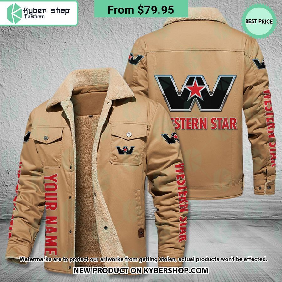 Western Star CUSTOM Fleece Leather Jacket