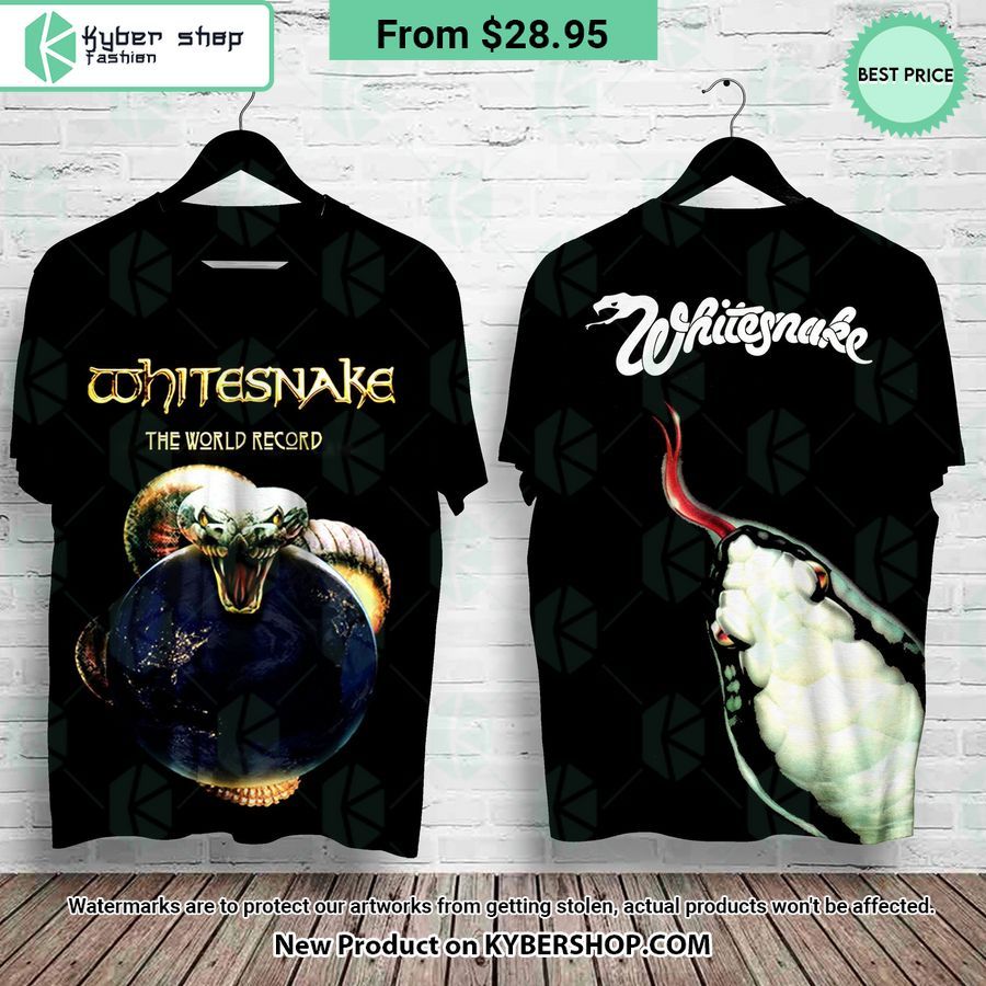 Whitesnake The World Record Album Shirt