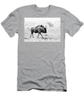 Wildebeest In Desert Terrain In Namibia In Greyscale T-Shirt