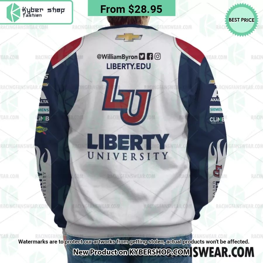 William Byron Nascar 2023 Liberty University Racing Uniform Hoodie