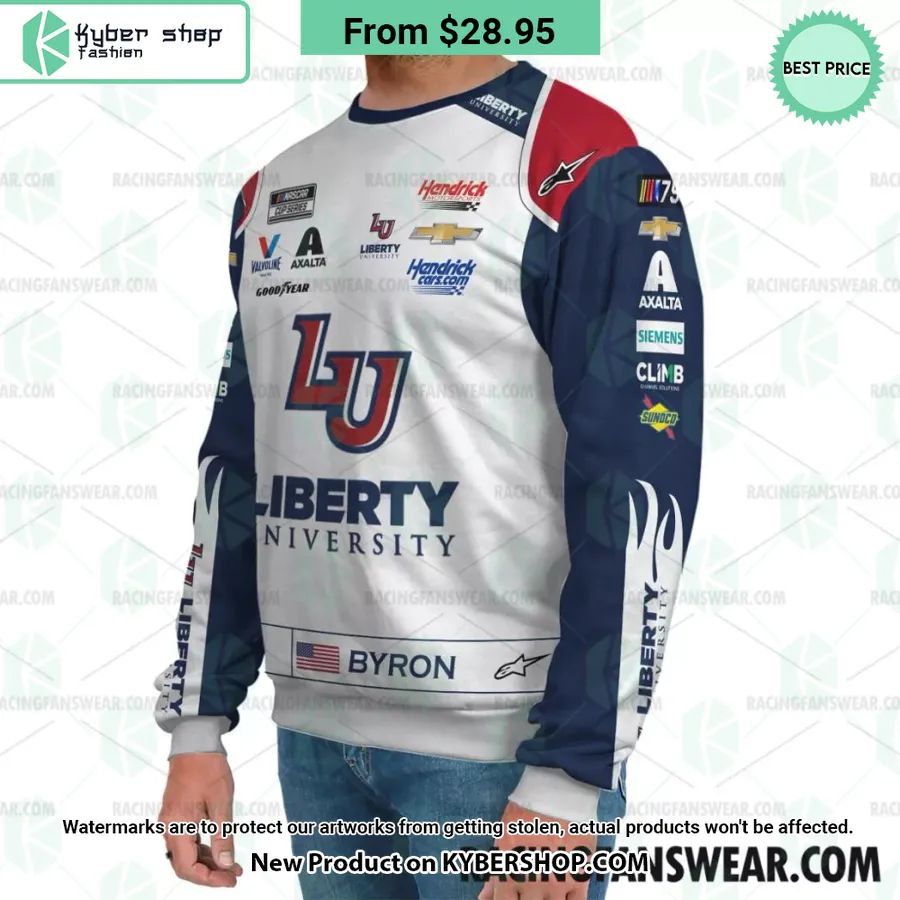 William Byron Nascar 2023 Liberty University Racing Uniform Hoodie
