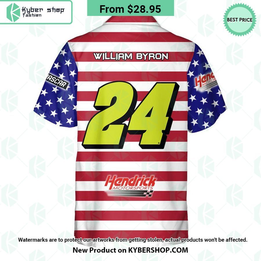 William Byron NASCAR Racing Independence Day Hawaiian Shirt