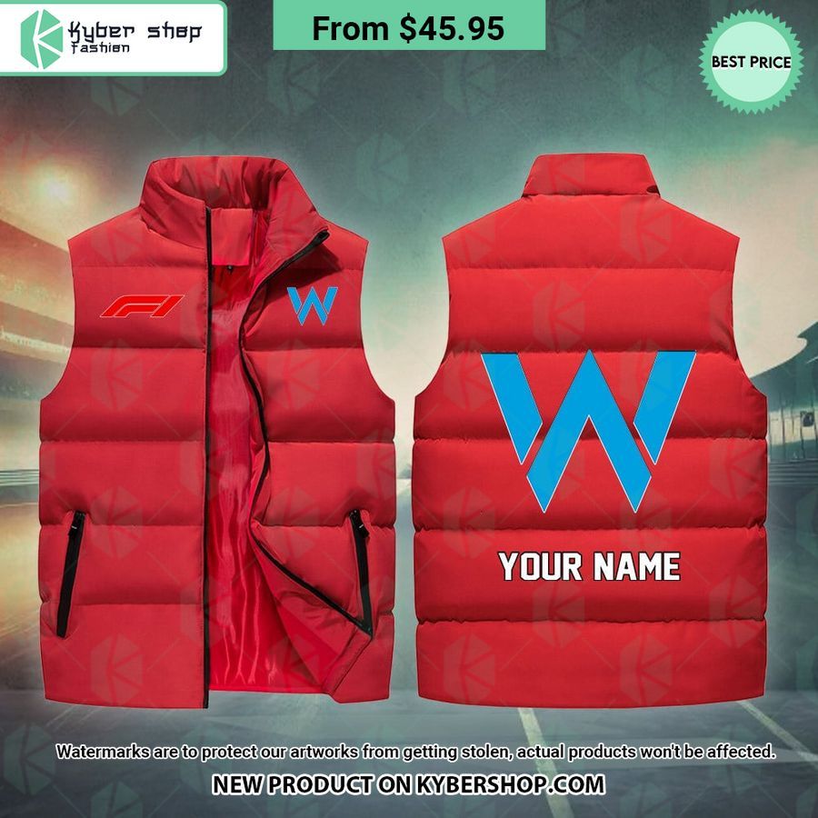 Williams F1 CUSTOM Sleeveless Puffer Down Jacket