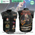 Willie Nelson Roll Me Up And Smoke Me When I Die Sleeveless Denim Jacket