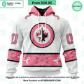 Winnipeg Jets In October We Wear Pink Breast Cancer Hoodie
