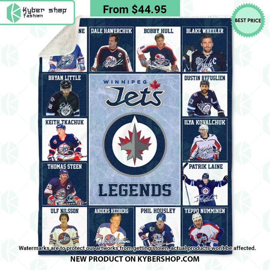 Winnipeg Jets Legends Fleece Blanket