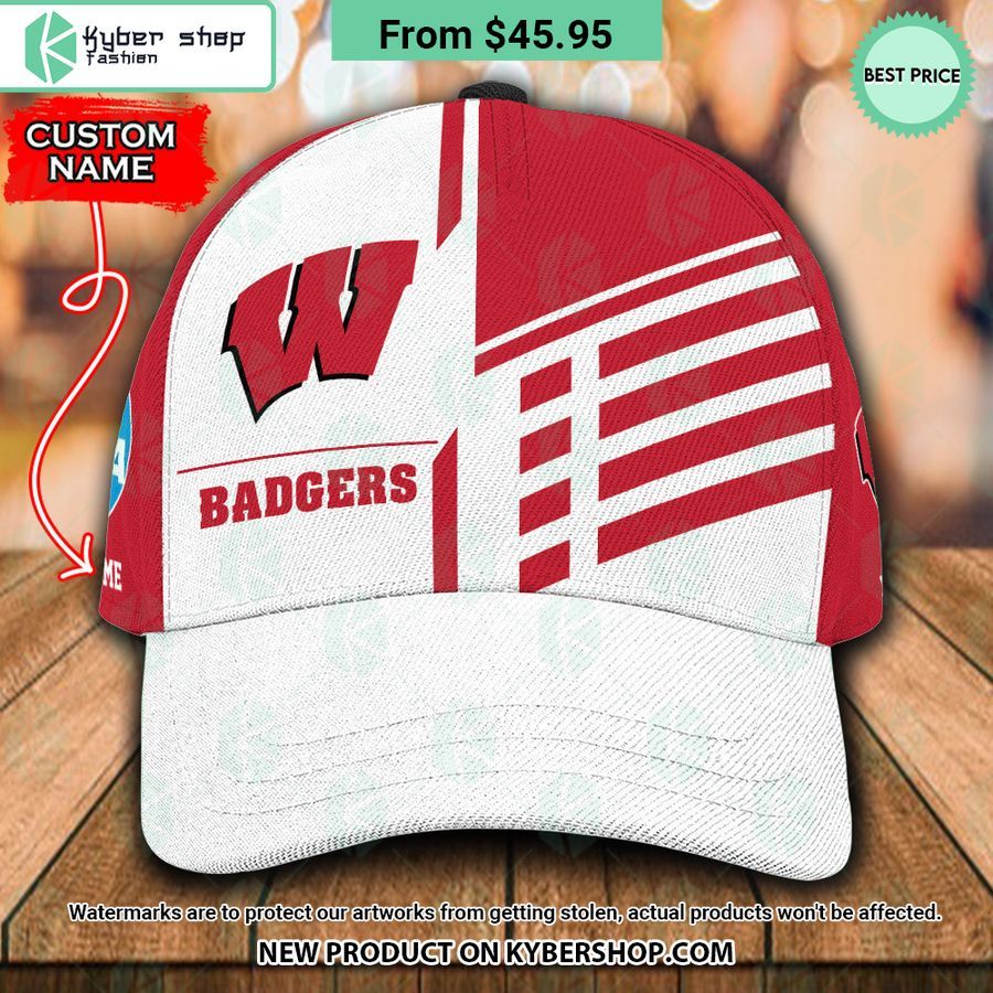 Wisconsin Badgers CUSTOM Polo Shirt, Cap